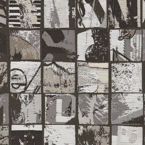 Remnant of CF Stinson Storyboard Cityscape Upholstery Fabric