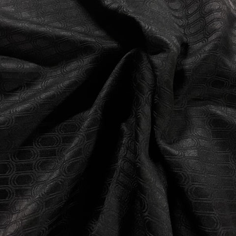Knoll Zen Wave Woodblock Weaved Black Upholstery Fabric – Toto Fabrics