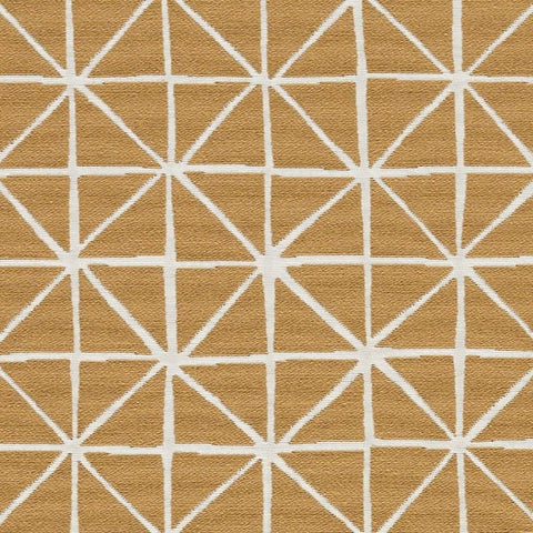 Remnant of Arc-Com Grid Wheat Upholstery Fabric