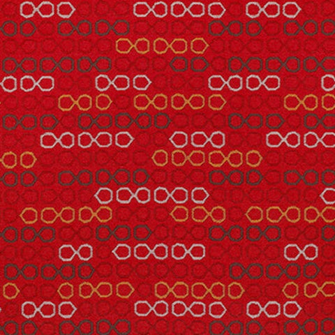 Remnant of Momentum Lens Crimson Upholstery Fabric