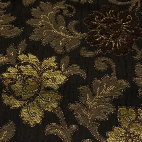 Caramel Brown Solid Chenille Upholstery Fabric by the Yard M6715