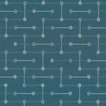 Jacks Frost Blue Maze Pattern Upholstery Fabric